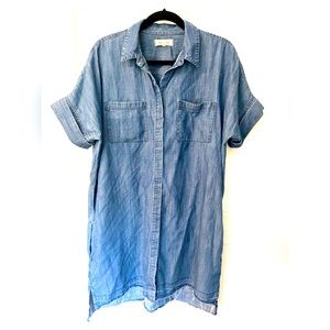 Madewell Courier Denim Raw hem SS dress